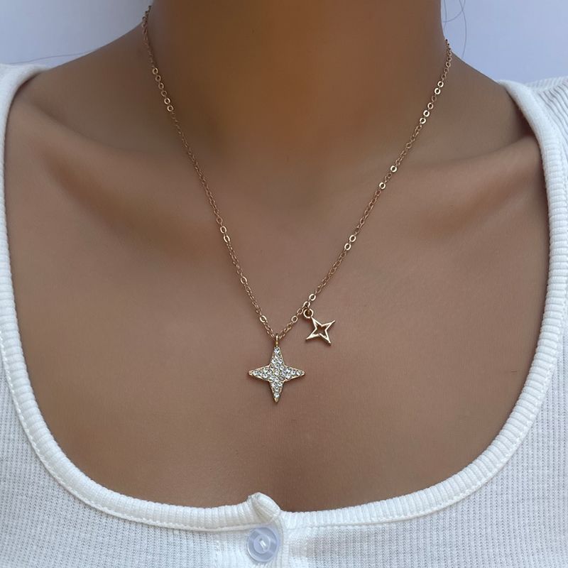 Fashion Diamond-studded Star Necklace