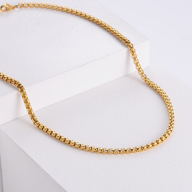 Rostfreier Stahl 18 Karat Vergoldet Einfacher Stil Überzug Geometrisch Halskette