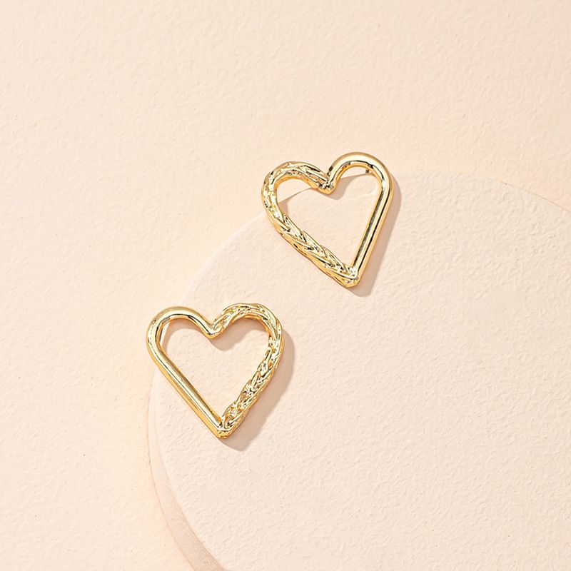 Heart Plating Alloy No Inlaid Earrings