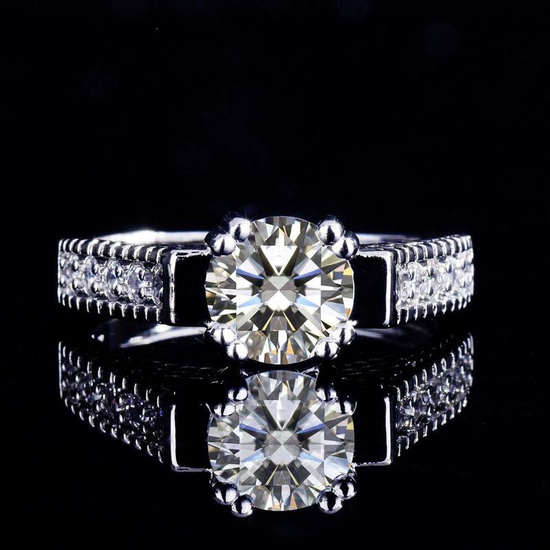 Heller Super Flashing Hearts &amp; Arrows Zirkon 1 Karat Moissan Diamant Offener Ring