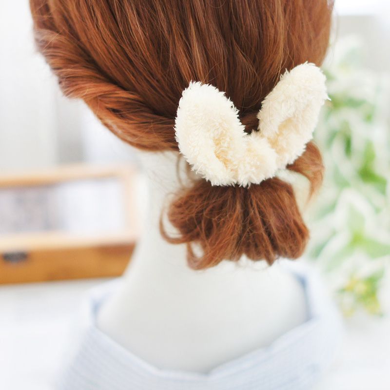 Plush Rabbit Ears Hair Ring Hair Rope Cute Korean Version Furry Head Rope