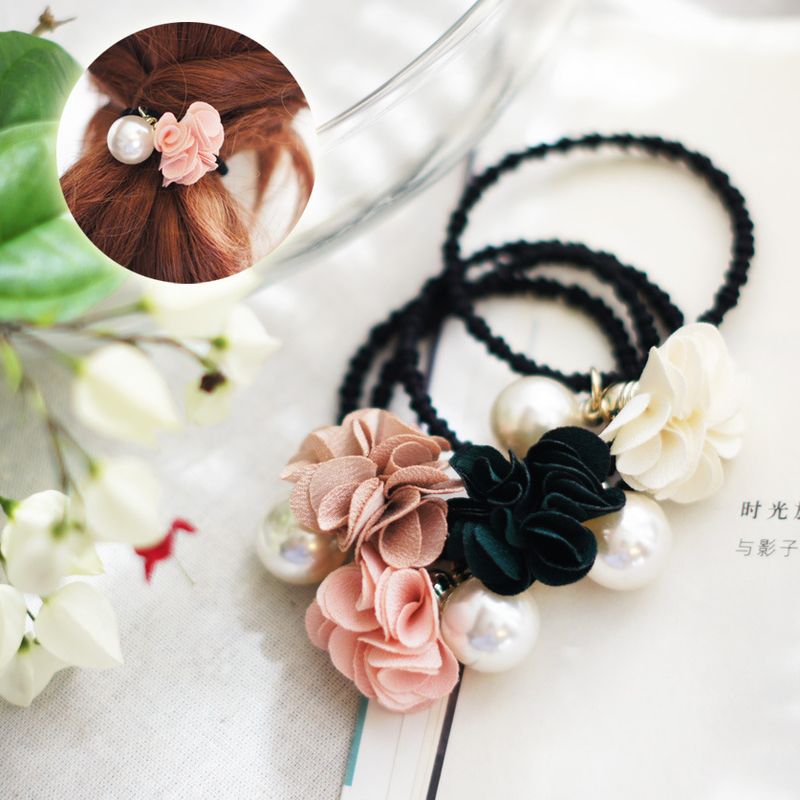 Koreanisches Blumengummiband Haarband Korea Bambushaarseil Großhandel
