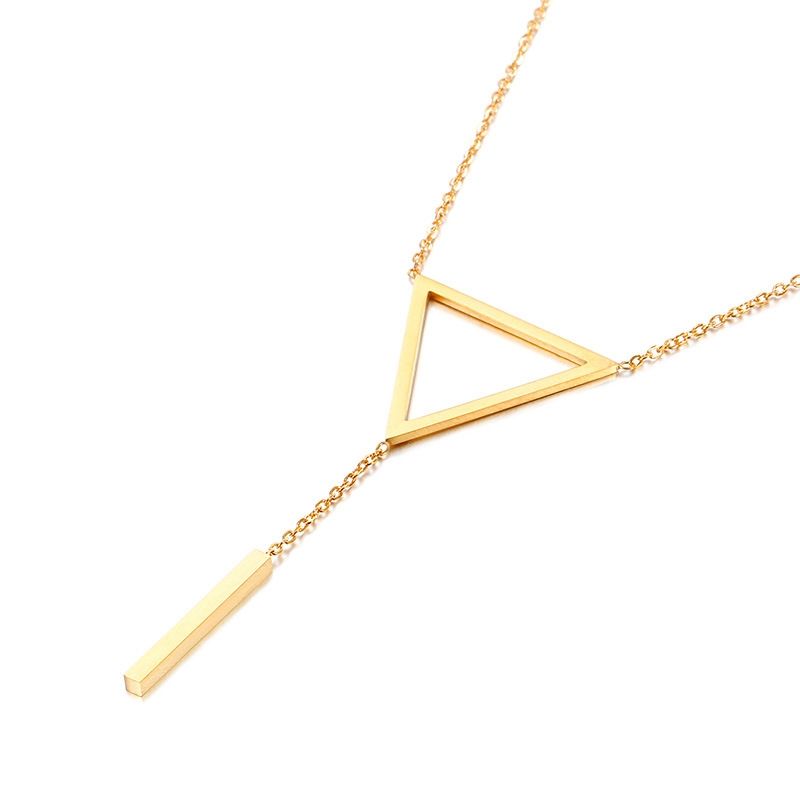 Titanium Steel 18K Gold Plated Simple Style Plating Geometric Necklace