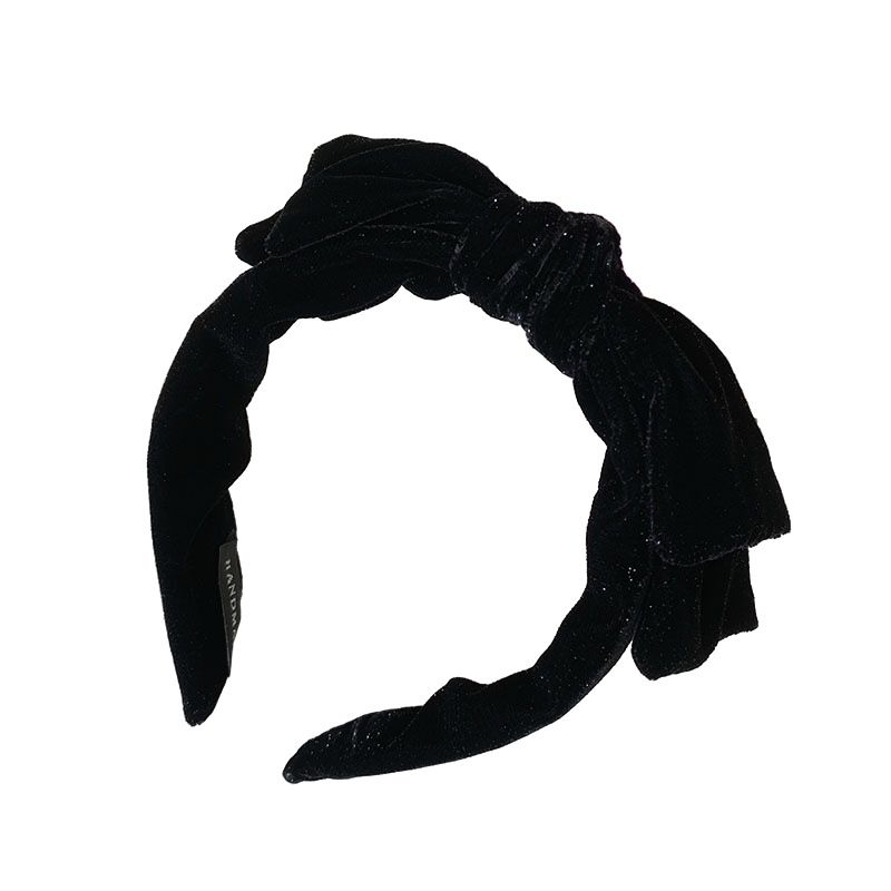 Korean Velvet Bow Headband Wide Side Headband Hair Accessories Wholesale