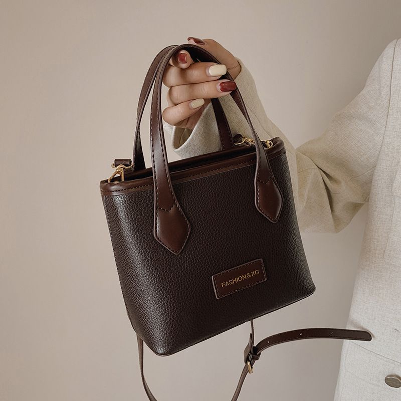 Autumn Winter Retro Bag 2021 New Bags Women's Bag Versatile Ins Messenger Bag Textured Portable Bucket Bag