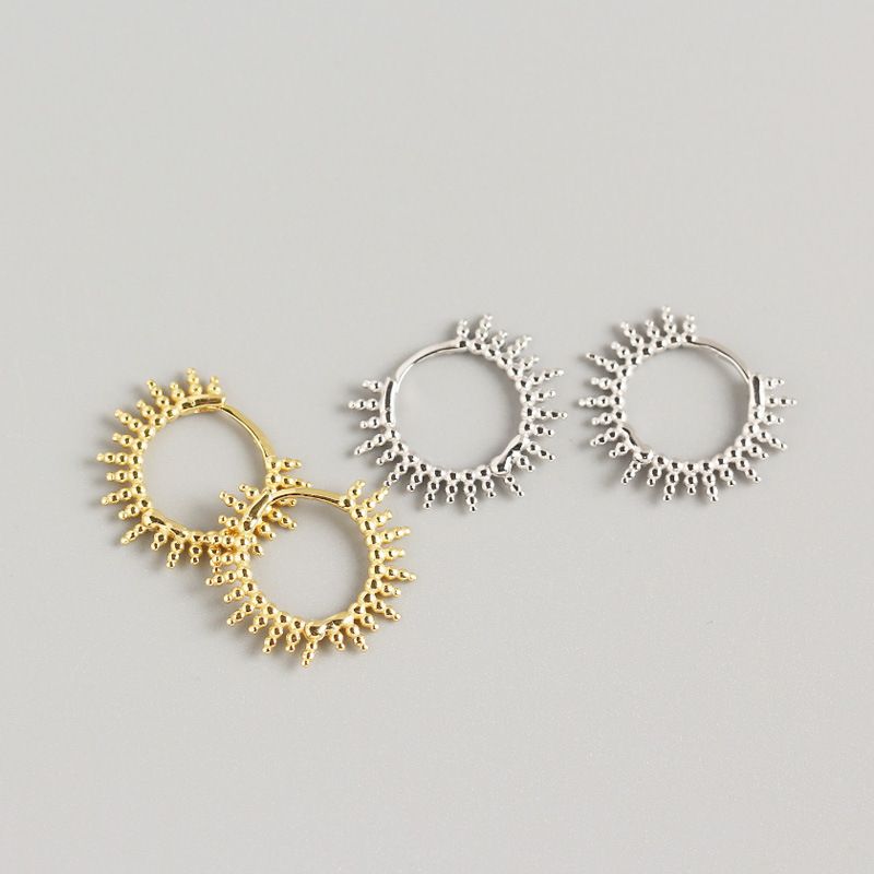 1 Pair Fashion Geometric Plating Sterling Silver Earrings