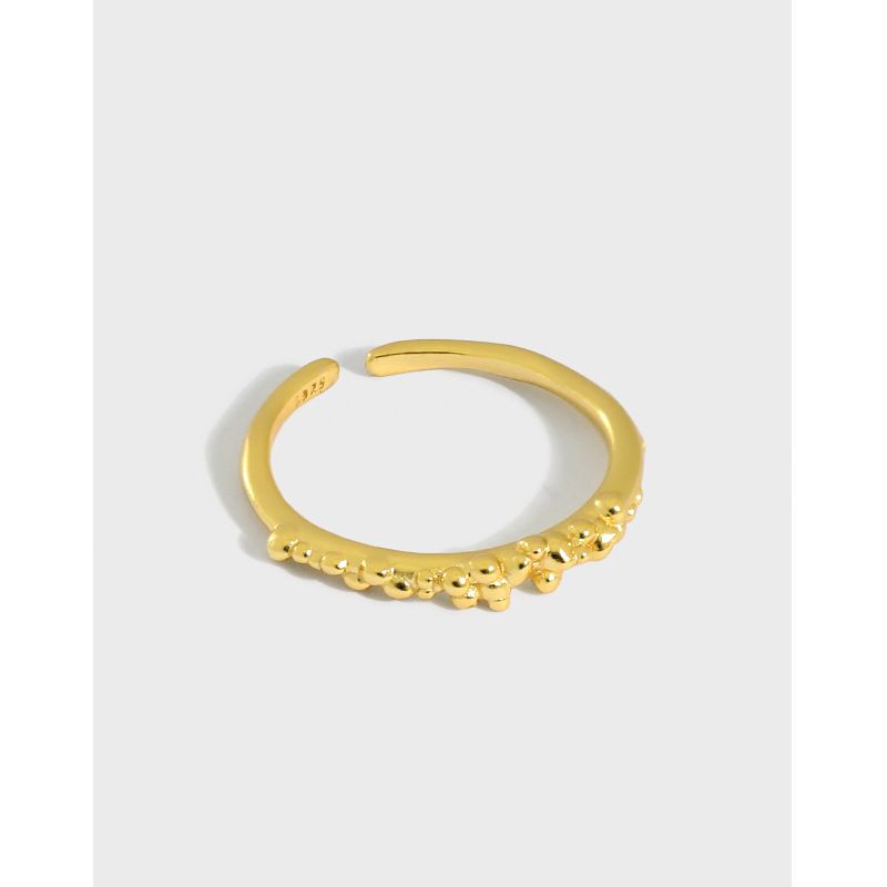 Korean Version Of Ins Niche Design Sense S925 Sterling Silver Open Thin Ring Female Wild Ring