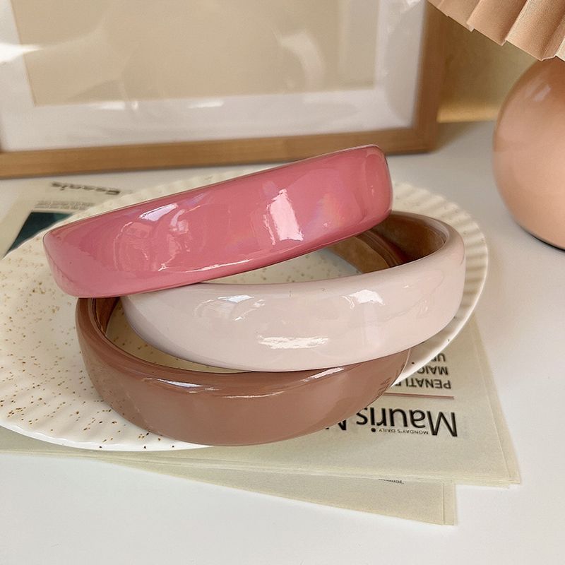 Ins Simple All-match Patent Leather Headband Japan And South Korea Wide-brimmed Headband Starting Outside The Card Pressing Hair New Hair Accessories