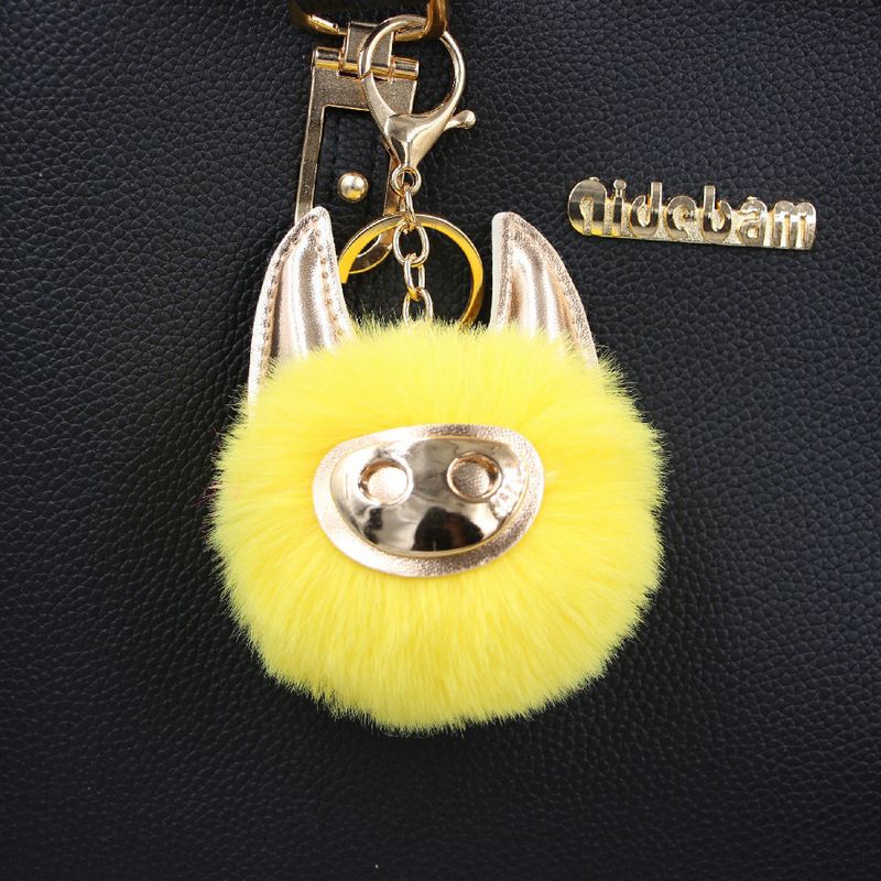 New Shiny Cute Piggy Plush Ball Bag Accessories Pendant Keychain Plush Ball Pendant