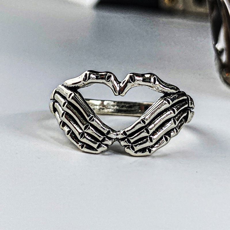 Anillo De Personalidad De Moda Retro Creativo Anillo De Dedo De Fantasma Del Infierno De Estilo Punk