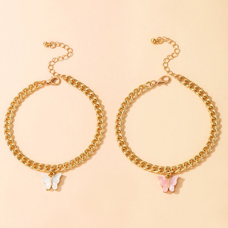 New Jewelry Butterfly Anklet Two-piece Set