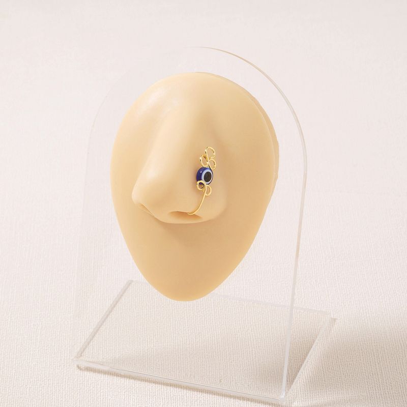 New Perforation-free Fake Nose Ring Nose Nail Blue Demon Eye And Nose Decoration