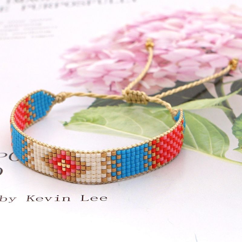 Perles De Riz Miyuki Tissées À La Main Bracelet De Perles Géométriques Bijoux À Main De Style Ethnique Bohème Simple Femme