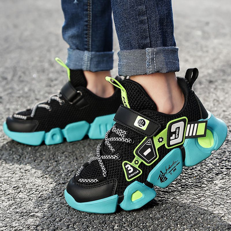 2021 الربيع والخريف منتجات جديدة للأطفال نمط أحذية الأب شبكة شبكة أحذية رياضية الكورية أحذية الأطفال الخفيفة