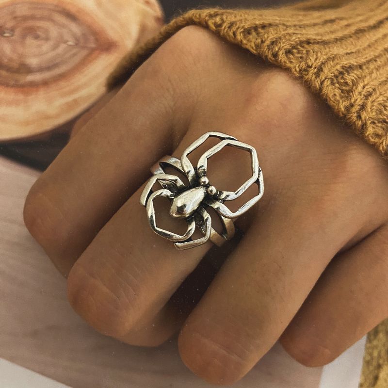 Kreative Pilz-persönlichkeit Retro-einzelring Spinnen-ring Schädel-zeigefinger-ring Schmetterlings-ring