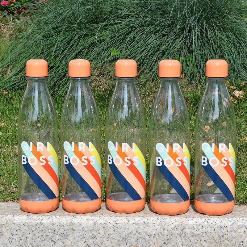 Cross-border  Can Set Single-layer Plastic Coke Bottle 1000ml Large Capacity Pressurized Bottle Outdoor Sports Bottle