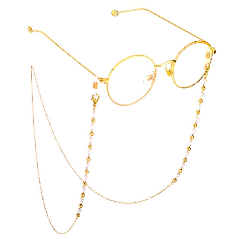 Fashion Chain Golden Pearl Copper Bead Glasses Chain Anti-lost Chain Mask Chain
