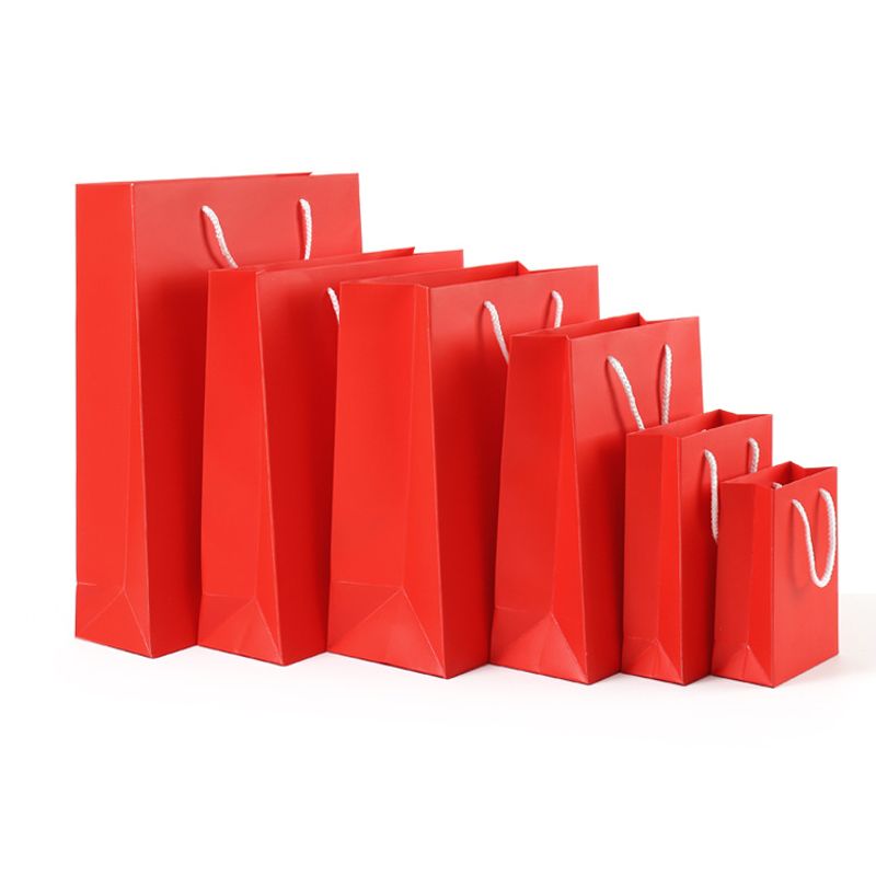 [one-year Warranty] Red Hand-held Paper Bag For Wedding Gifts