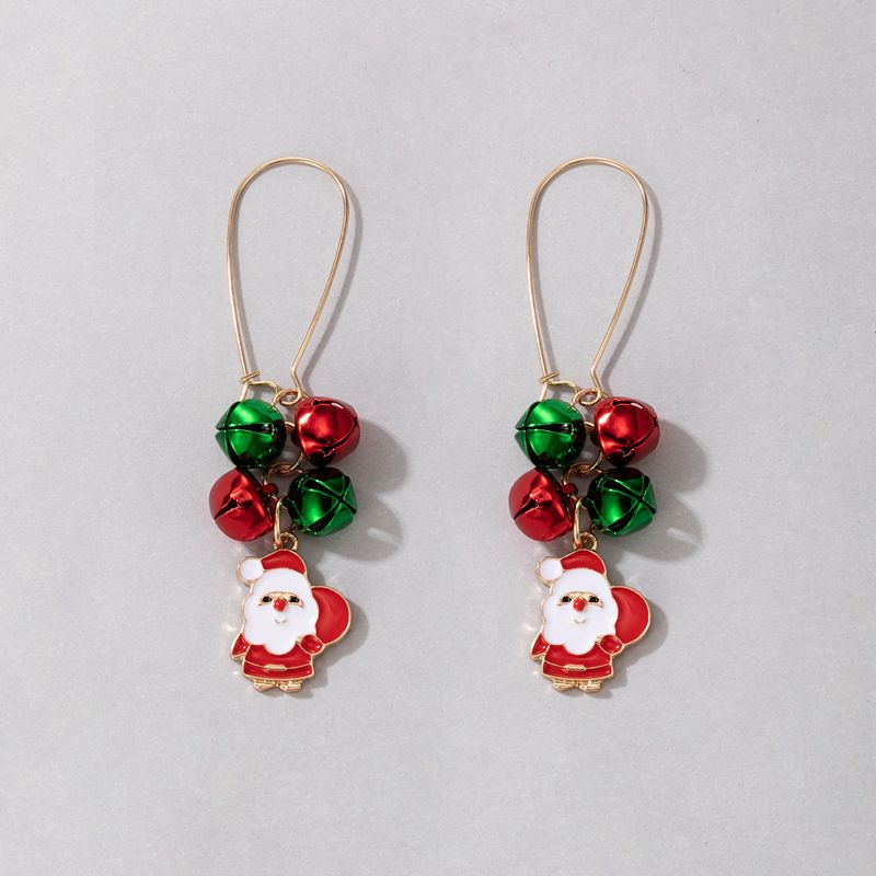 Europäische Und Amerikanische Neue Weihnachtsfarbe Perlenohrringe Unregelmäßige Mehrfarbige Ohrringe