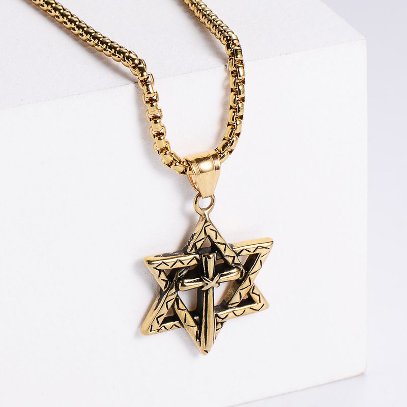 Stainless Steel 18K Gold Plated Fashion Plating Star No Inlaid