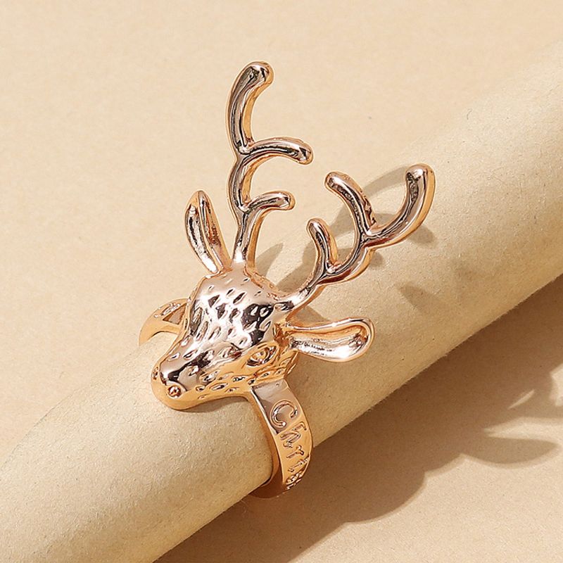 Korean Creative Fashion Reindeer Alloy Ring Wholesale