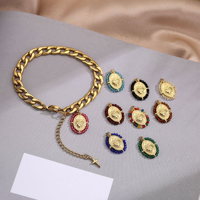 Jewelry Bracelet Handmade Beaded Pendant Bracelet Stained Glass Bracelet