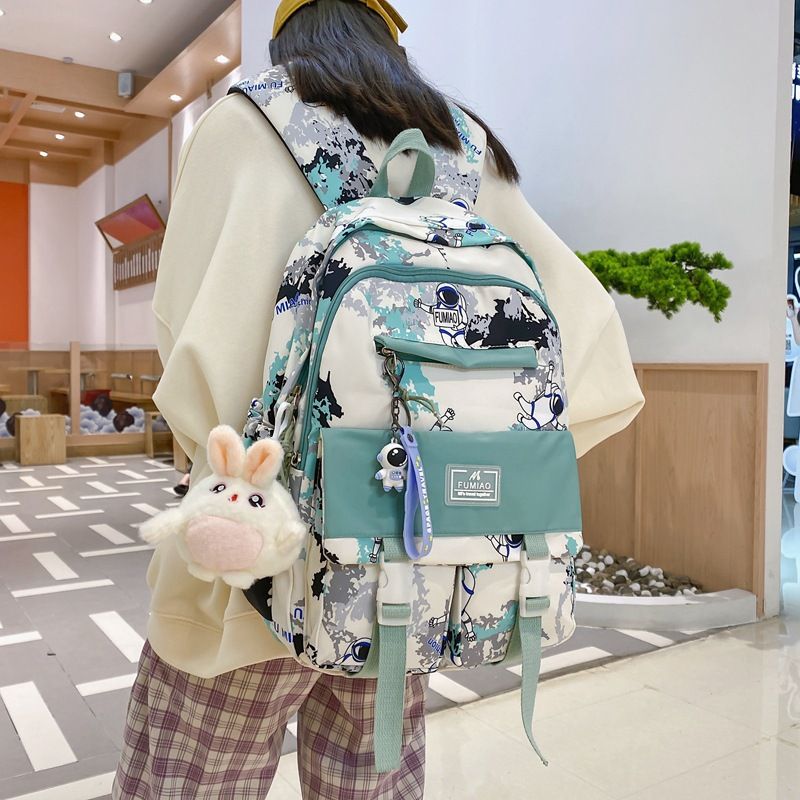 Large-capacity Backpack Junior High College School Bag Korean High School Students Light And Casual