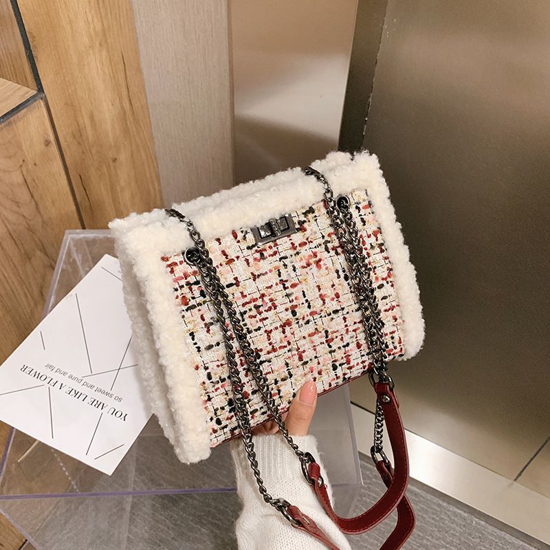 Fashion Furry New High-end Trendy Explosive Chain Shoulder Bag