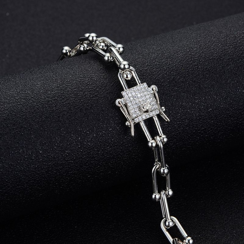 European And American 9mm U-shaped Buckle Necklace Horseshoe Chain Bracelet