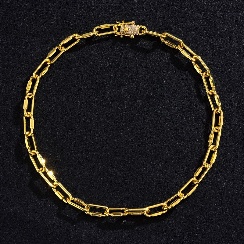 Simple Chain Necklace Retro Fashion Geometric Shape Necklace
