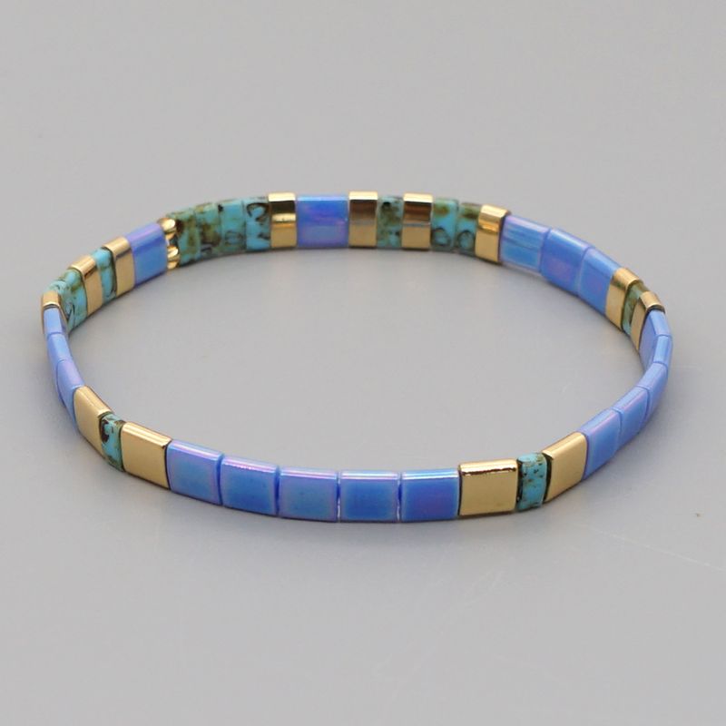 Retro Square Tila Beads Glass Wholesale Bracelets