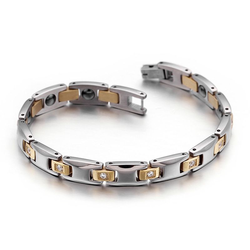 Style Simple Géométrique Acier Au Titane Plaqué Or 18K Pas D'Incrustation Bracelets En Masse