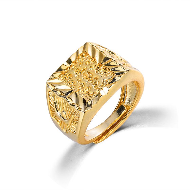 Sand Gold Herrlicher Fortune Ring Verkupferter Gold Offener Ring Schmuck