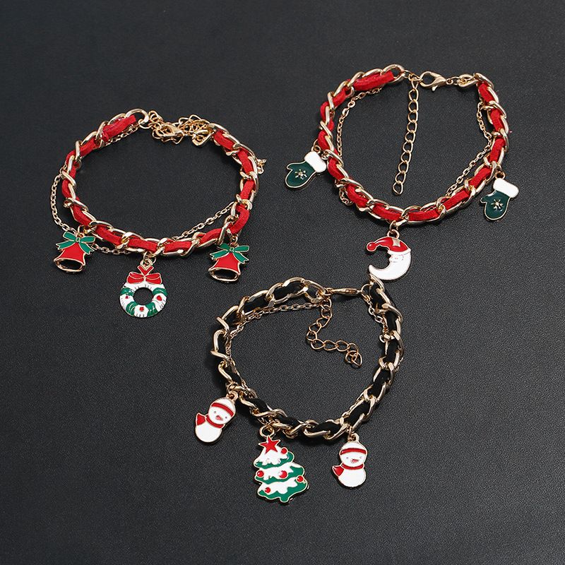 Christmas New Snowflake Christmas Tree Alloy Bracelet Wholesale