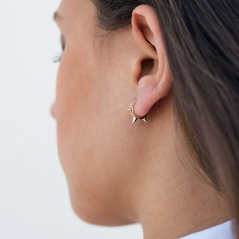 Fashion S925 Silver Geometric Rhinestone Earrings