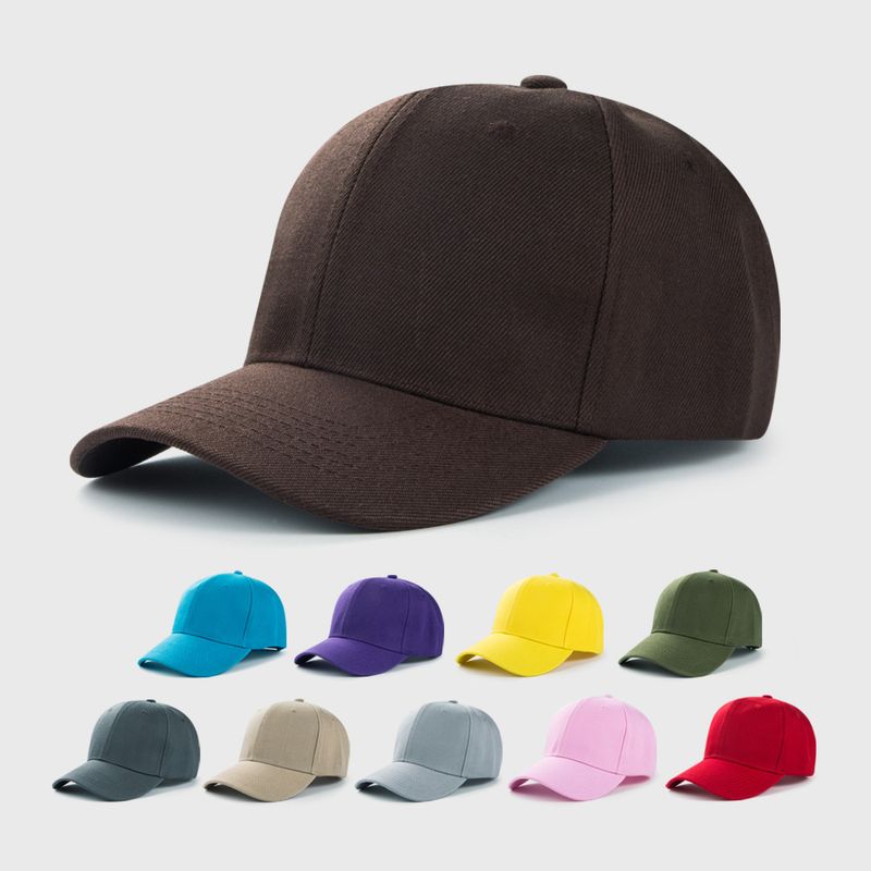 Einfarbige Baseball Kappe Koreanische Version Der Gebogenen Krempe Mütze College Wind Sonnenschutz Hut