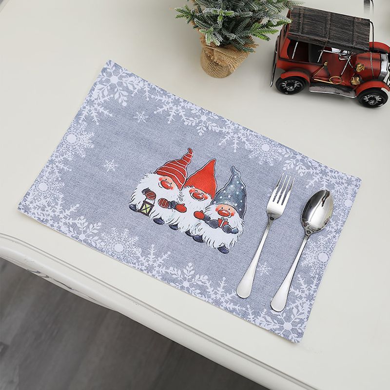 Wholesale Christmas Cartoon Gray Forester Placemat