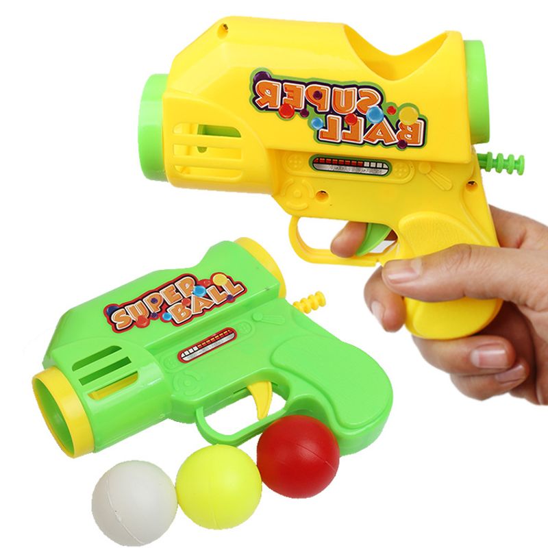 New Fun Elastic Table Tennis Gun Game Gun Children's Shooting Toy Boy Playing Ball Gun Gift