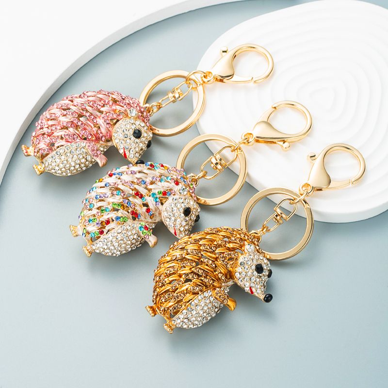 Creative Three-dimensional Tiger Diamond Less Version Car Keychain Ladies Bag