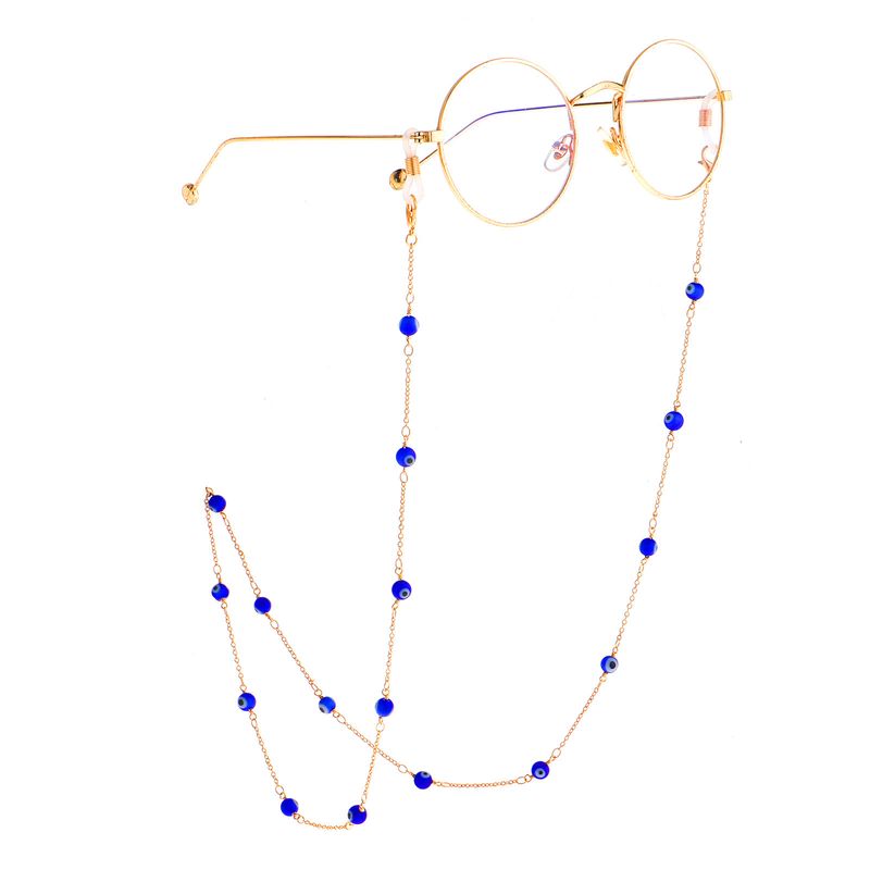 Modekette Blaue Augenperlen Handgefertigte Brillenkette Anti-verlorene Kette
