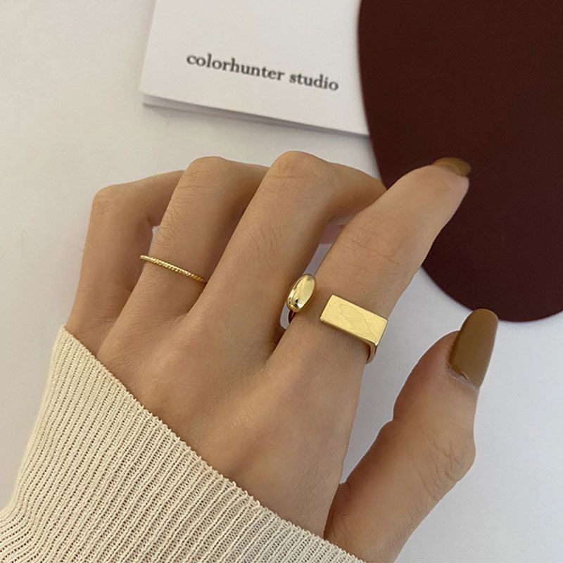 Simple U-shaped Geometric Opening Ring Fashion Sexy Index Finger Ring