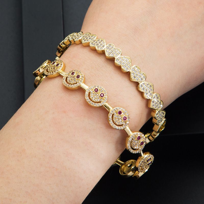 European And American New Product Personality Copper Micro-inlaid Zircon Bracelet
