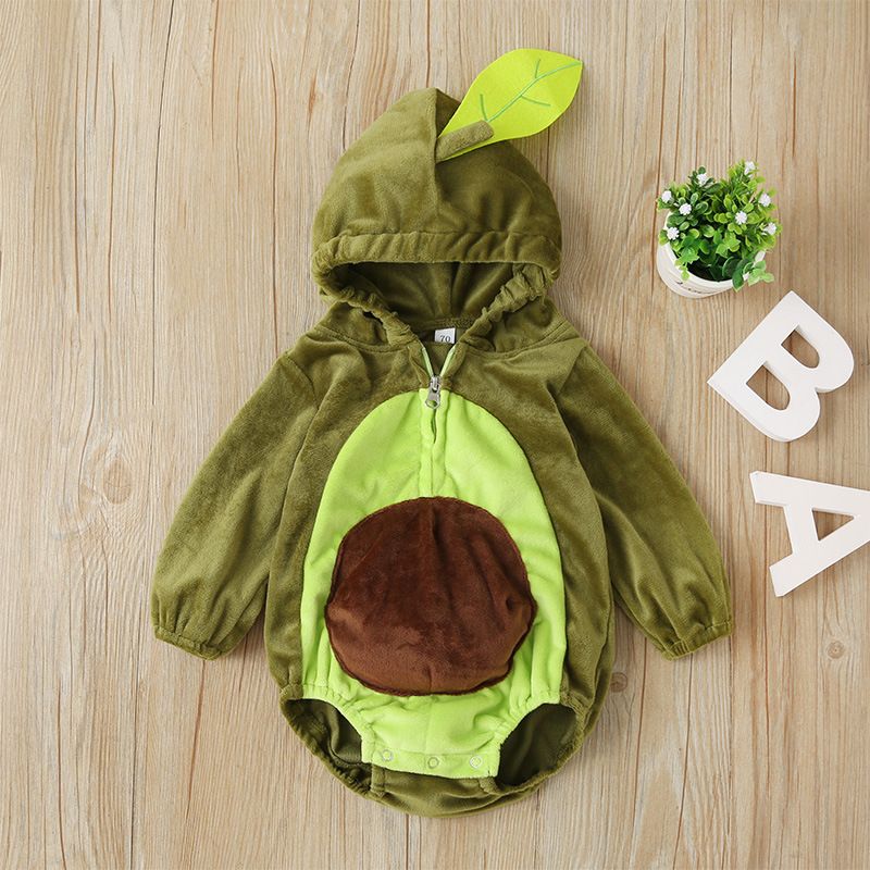 Baby One-piece Long Sleeve Hooded Baby Triangle Romper