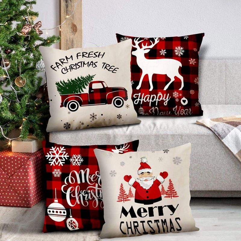 Classic Christmas Pattern Printed Pillowcase