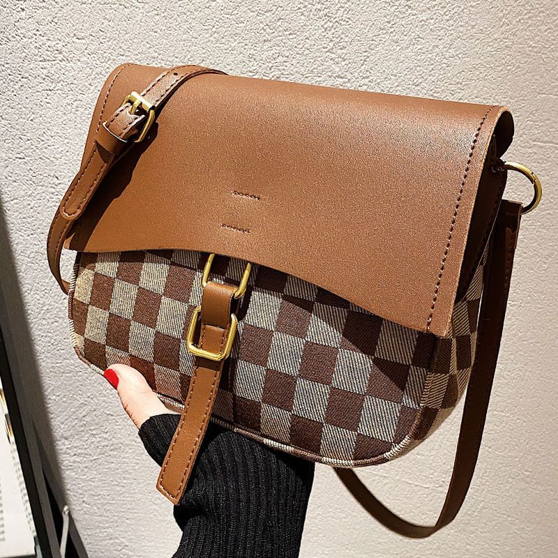 Autumn And Winter Fashion Houndstooth Texture Style Messenger Bag Wholesale