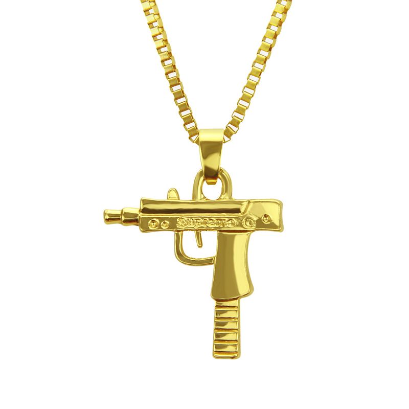 Nuevo Collar Mini Hip Hop Pistola Ametralladora Collar