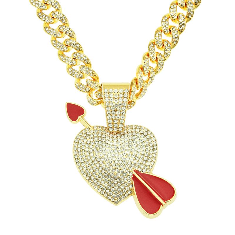 Fashion Full Diamond Three-dimensional Pendant Necklace