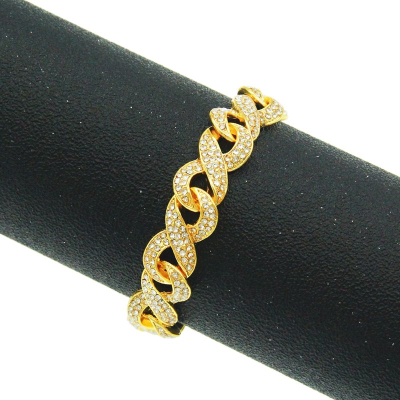 Full Diamond Three-dimensional Cuban Chain Bracelet Accessories