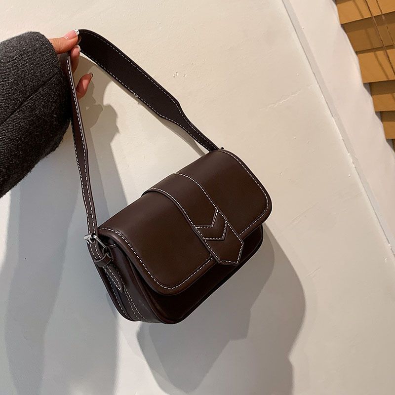 Fashion All-match Messenger High-quality Texture One-shoulder Armpit Square Bag