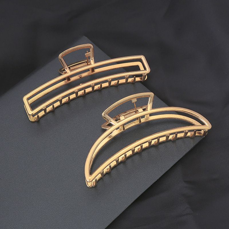 Fashion Simple Geometric Crescent Grasping Clip Rectangular Large Hairpin Wholesale